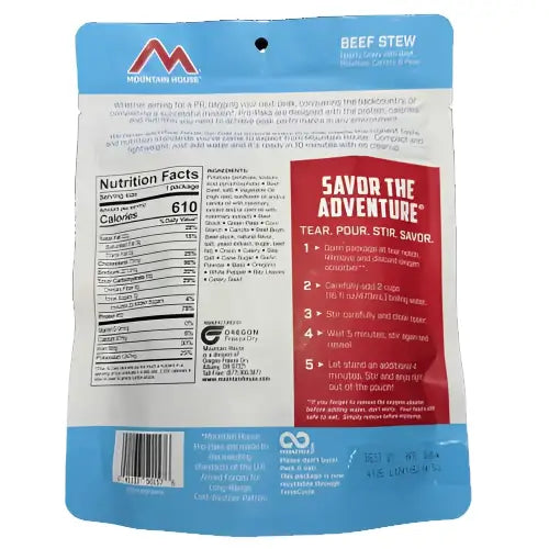 Mountain House MILITARY Pro-Pak BEEF STEW (1-serving)