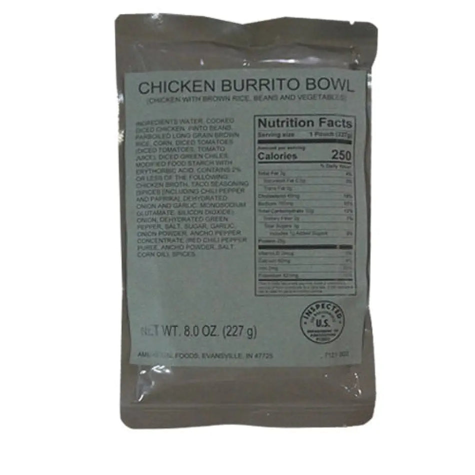 MRE Chicken Burrito Bowl Entree