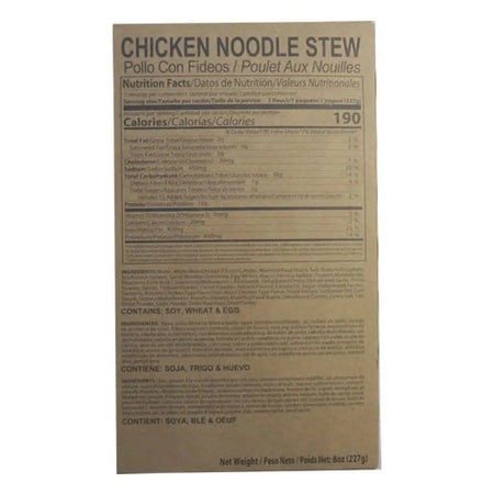 MRE Chicken Noodle Stew Entree