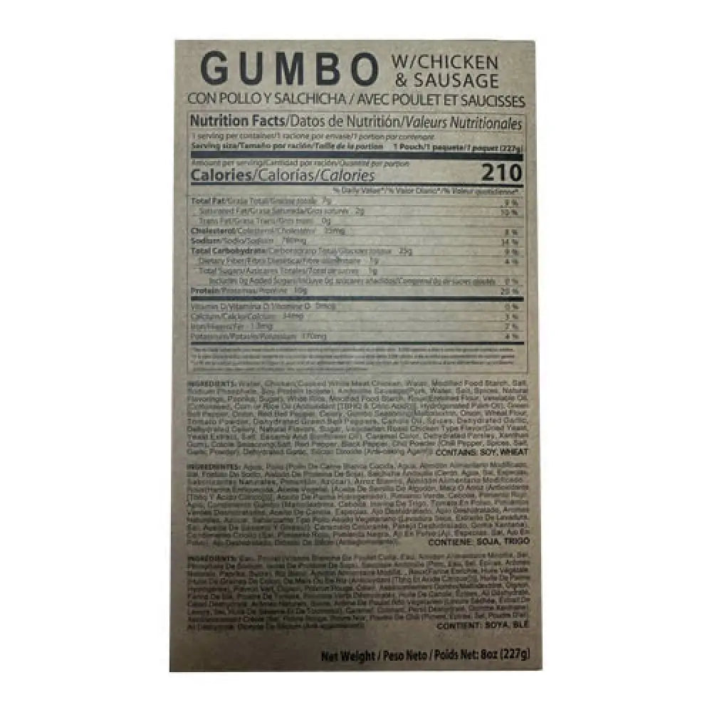 MRE Gumbo with Chicken & Sausage