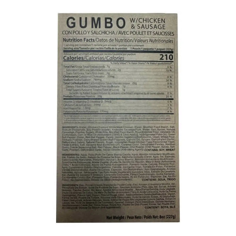 MRE Gumbo with Chicken & Sausage