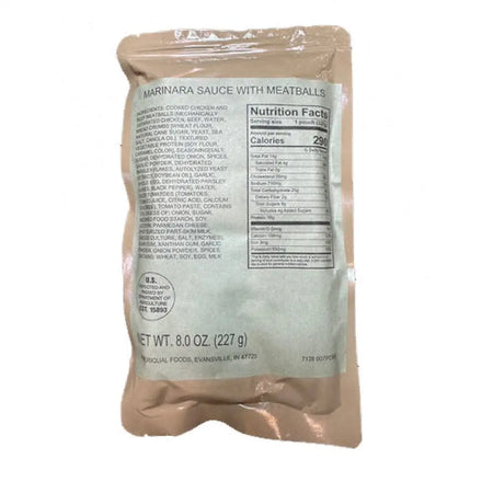 MRE Entree MEATBALLS in MARINARA SAUCE