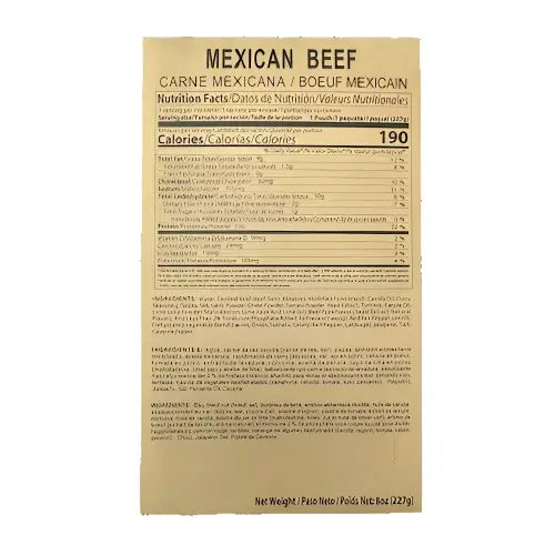 MRE Entree MEXICAN BEEF (MAY/DEC 2024)
