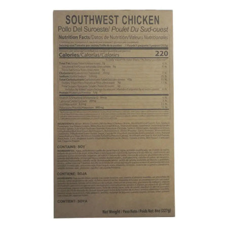 MRE Southwest Chicken with Lentils & Vegetables Entree