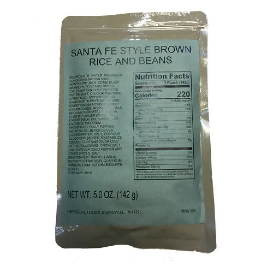 MRE Santa Fe Style Brown Rice & Beans Side Dish