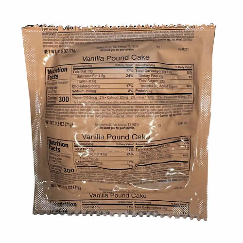 MRE Vanilla Pound Cake