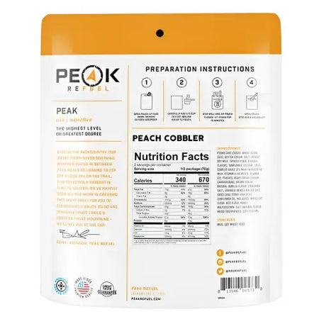 Peak Refuel PEACH COBBLER (2 Servings)