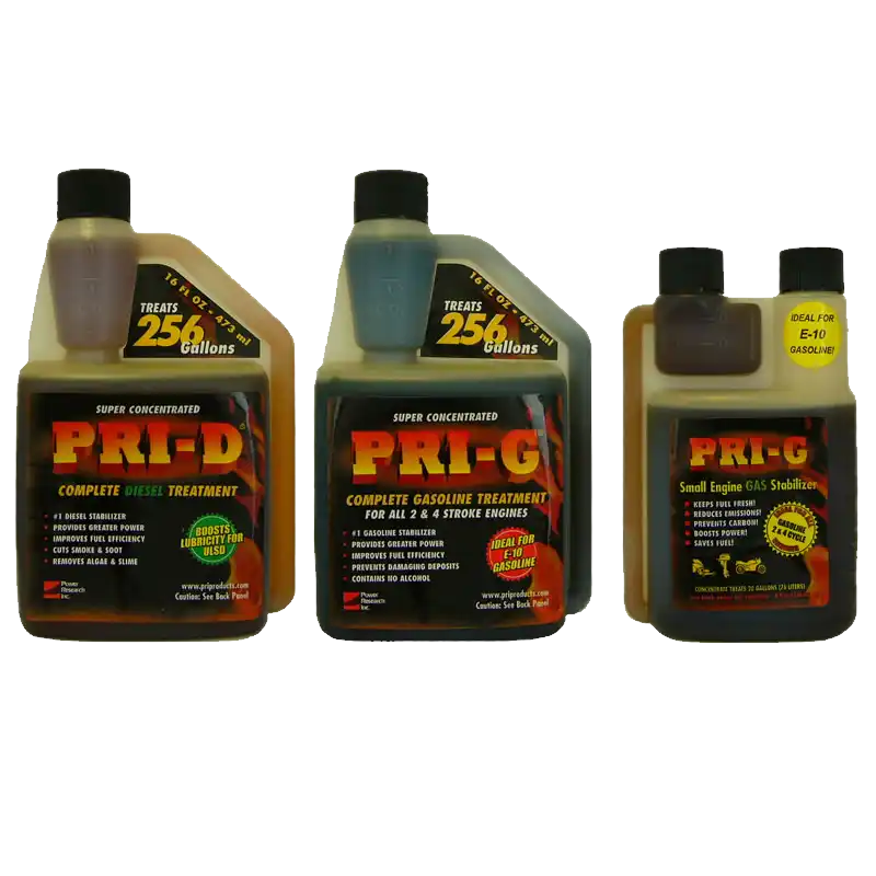 PRI Fuel Treatments - Gasoline, Diesel/Kerosene, Small Engine