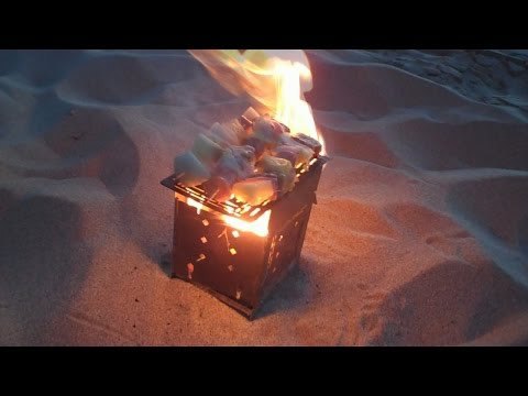 Firebox Folding Stove Dinner on Kepuhi Beach