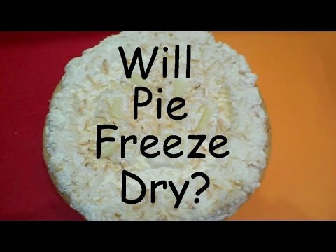 Freeze Dried Coconut Cream Pie in Harvest Right Freeze Dryer