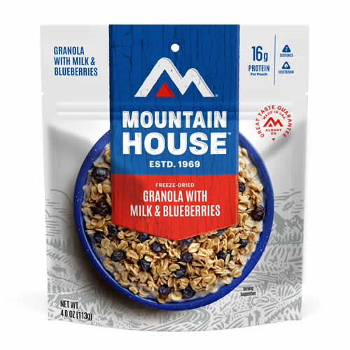 Mountain House GRANOLA with MILK & BLUEBERRIES Pouch (2 Servings) (2024)