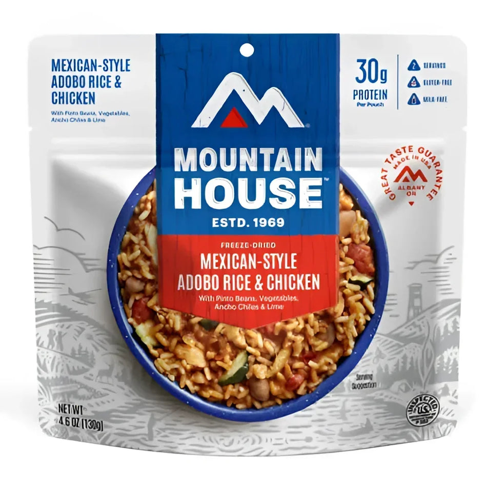 New 2024 pouch preview Mountain House Mexican-Style Adobo Rice & Chicken New Pouch