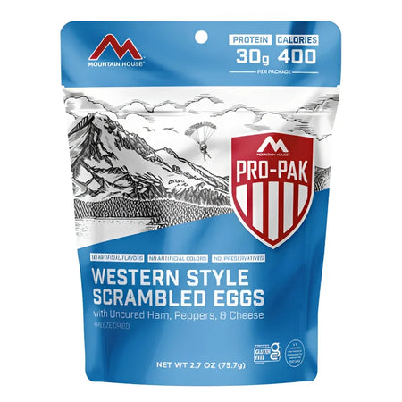 Mountain House Western Style Scrambled Eggs with Ham, Peppers & Cheese ProPak