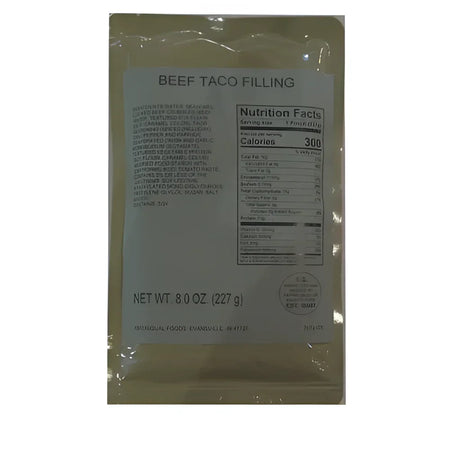 MRE Beef Taco Filling Entree