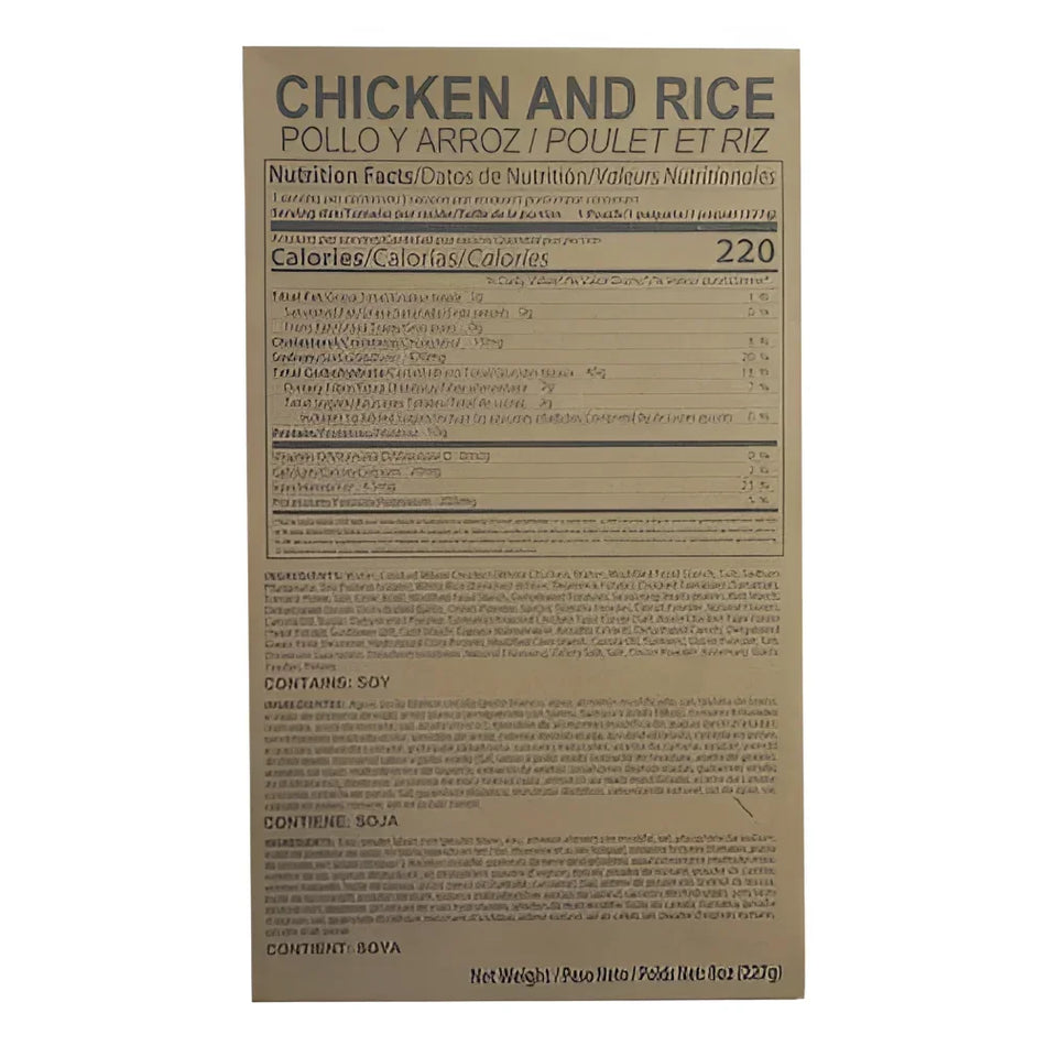 MRE Chicken & Rice Entree