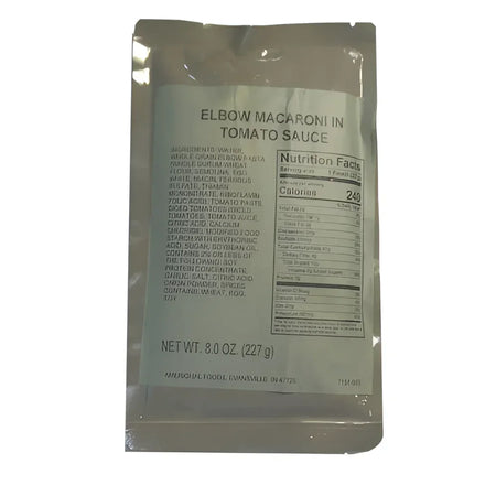 MRE Elbow Macaroni in Tomato Sauce Entree
