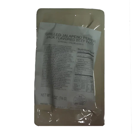MRE Grilled Jalapeno Pepper Jack Flavored Beef Patty Entree