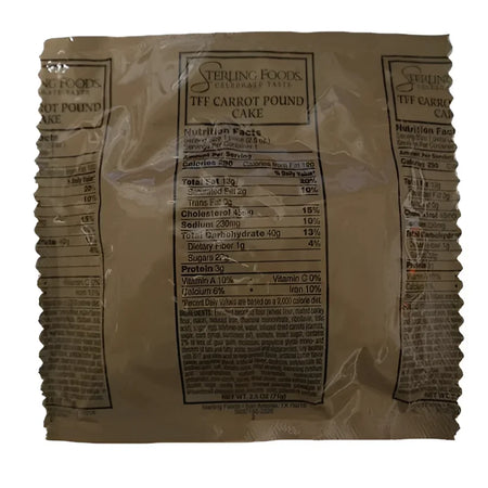 MRE Carrot Pound Cake Dessert for Outdoor Adventures