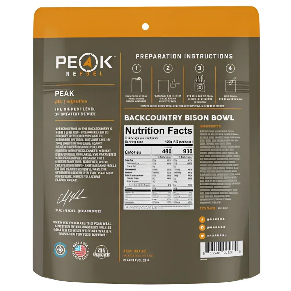 Back of Peak Refuel Backcountry Bison Bowl Pouch
