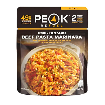 Peak Refuel Beef Pasta Marinara Pouch