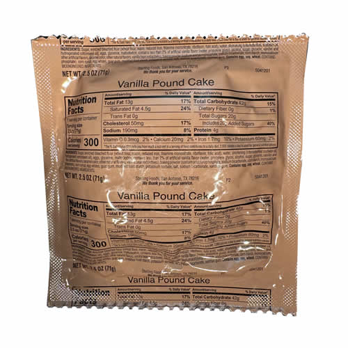 MRE Vanilla Pound Cake