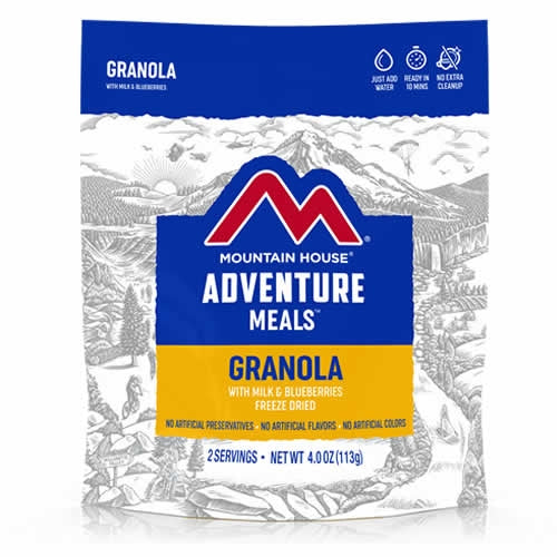 Mountain House Adventure Meals Granola w/ Milk & Blueberries