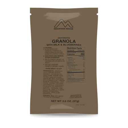 Mountain House Military Pouch Granola w/ Milk & Blueberries