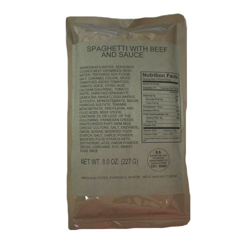 MRE Spaghetti with Beef Entree