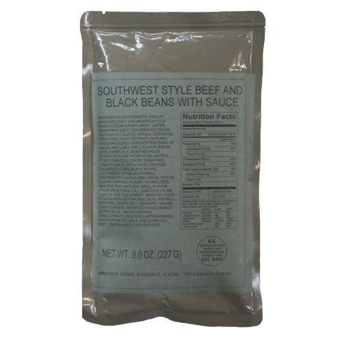 MRE Southwest Style Beef & Black Beans Entree