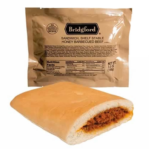 Bridgford MRE Honey Barbecued Beef Sandwich