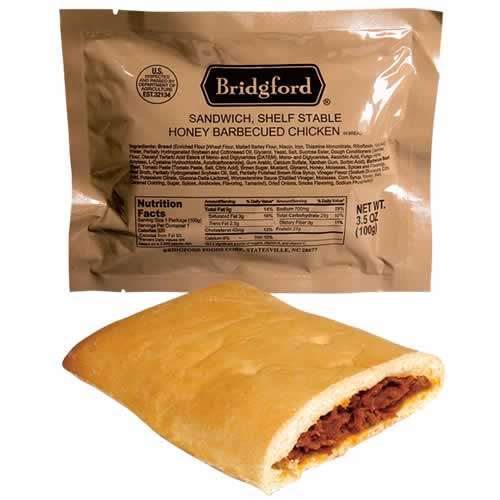 Bridgford MRE Honey Barbecued Chicken Sandwich