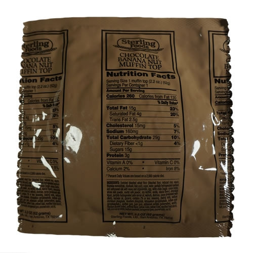 MRE Chocolate Banana Nut Muffin Top