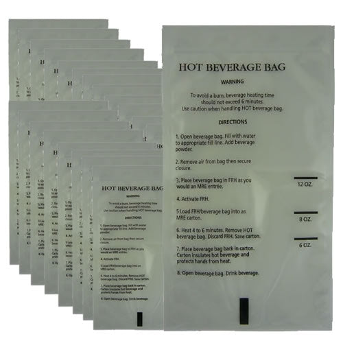 MRE Hot Beverage Bag (50-pack) [These do NOT produce heat!]