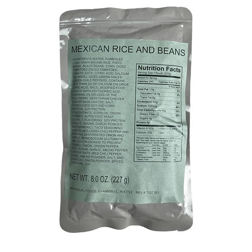 MRE Mexican Rice & Beans Entree