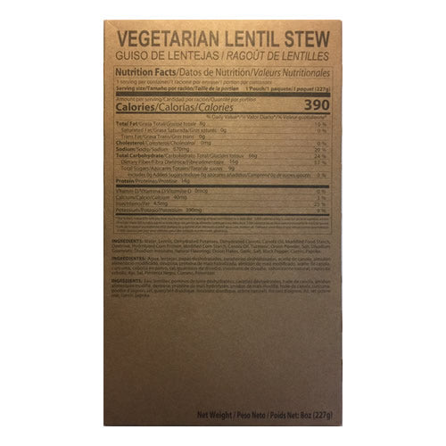 MRE Vegetarian Lentil Stew