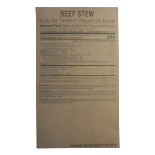 MRE Beef Stew with Vegetables Entree