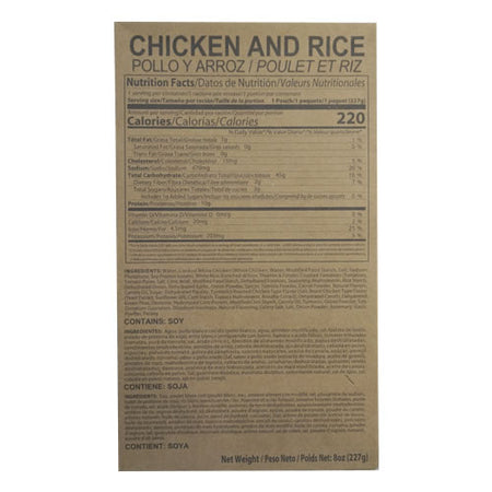 MRE Chicken & Rice Entree