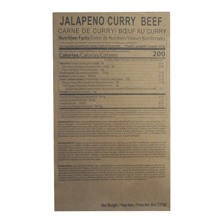 MRE Jalapeno Curry Beef Entree
