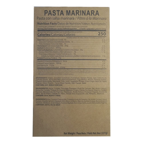 MRE Pasta Marinara Entree