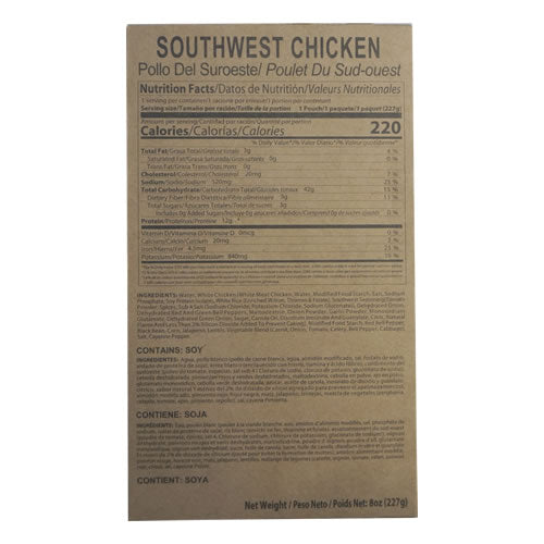 MRE Southwest Chicken with Lentils & Vegetables Entree