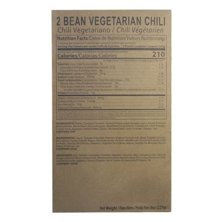 MRE Vegetarian 2-Bean Chili Entree