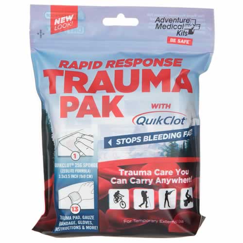 First Aid Trauma Kit - Adventure Medical Trauma Pak with QuikClot